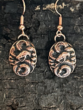Load image into Gallery viewer, Copper Snake Earrings