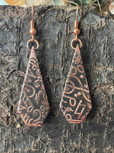 Load image into Gallery viewer, Copper Earrings with Music Notes