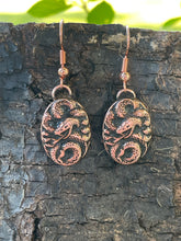Load image into Gallery viewer, Copper Snake Earrings