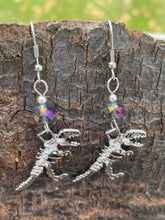 Load image into Gallery viewer, T-Rex Skeleton Earrings