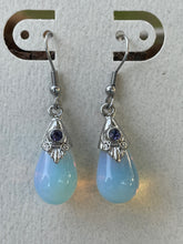 Load image into Gallery viewer, Sea Opal Teardrop Earrings