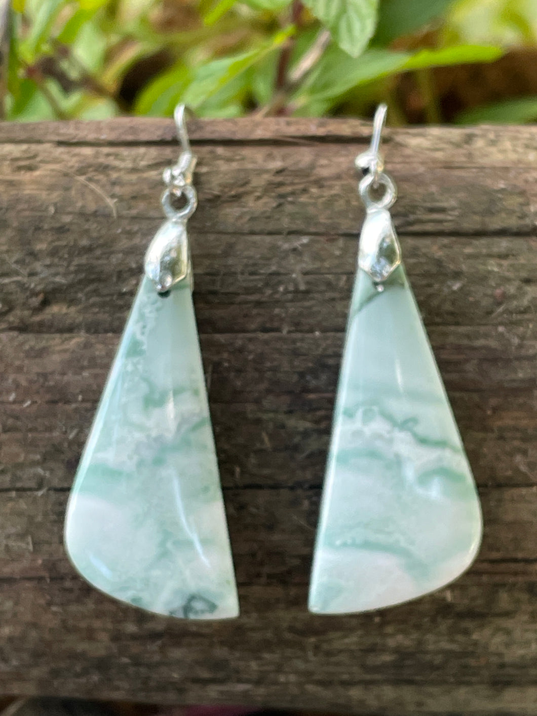 Saturn Chalcedony Earrings