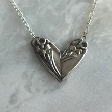 Load image into Gallery viewer, Daffodil Silverware Heart Necklace