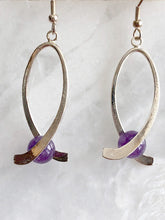 Load image into Gallery viewer, Amethyst Abstract Earrings