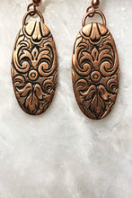 Load image into Gallery viewer, Copper Earrings Patterned