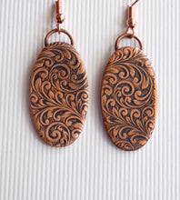 Load image into Gallery viewer, Copper Earrings Oval