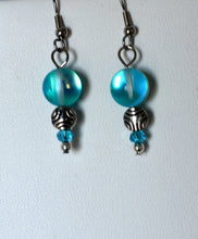 Load image into Gallery viewer, Iridescent Turquoise Fish Necklace and Earrings