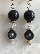 Load image into Gallery viewer, Blue Goldstone Earrings