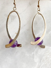 Load image into Gallery viewer, Amethyst Abstract Earrings