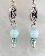 Load image into Gallery viewer, Aqua New Jade Earrings