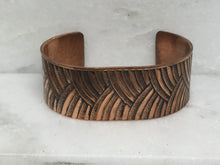 Load image into Gallery viewer, Copper Cuff Bracelet Art Deco