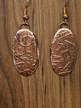 Load image into Gallery viewer, Copper Earrings with Music Notes