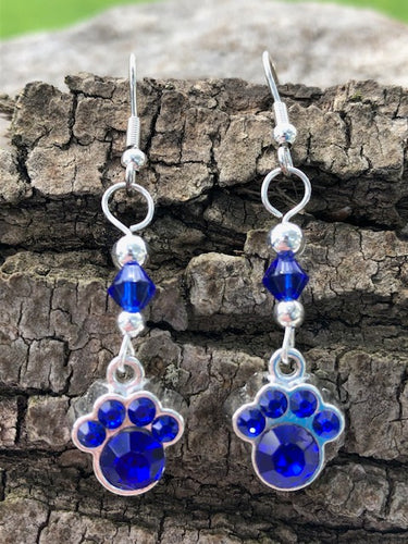Crystal Paw Earrings