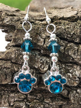 Load image into Gallery viewer, Crystal Paw Earrings
