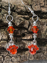 Load image into Gallery viewer, Crystal Paw Earrings
