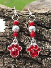 Load image into Gallery viewer, Crystal Paw Earrings