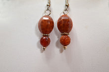 Load image into Gallery viewer, Dark Fire Agate Necklace and Earrings