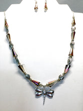 Load image into Gallery viewer, Dragonfly Necklace and Eaarings Set