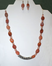 Load image into Gallery viewer, Fire Agate Necklace and Earring Set