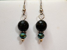 Load image into Gallery viewer, Green Goldstone Necklace and Earrings