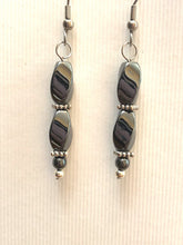 Load image into Gallery viewer, Hematite Double Twist Earrings