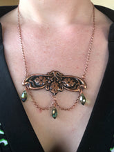 Load image into Gallery viewer, Vintage Botanical Copper Necklace and Earrings