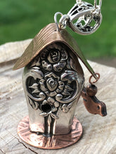 Load image into Gallery viewer, Handmade Bird House Necklace