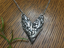Load image into Gallery viewer, Silverware Heart Necklace Evening Star