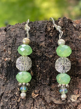 Load image into Gallery viewer, Green Crystal Earrings