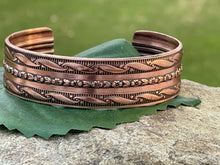 Load image into Gallery viewer, Victorian Trim Copper Cuff Bracelet