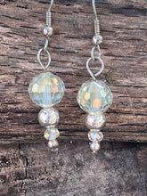 Load image into Gallery viewer, Cream Crystal Earrings