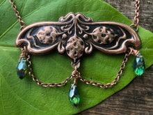 Load image into Gallery viewer, Vintage Botanical Copper Necklace and Earrings