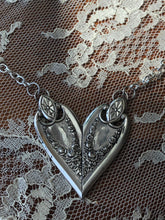 Load image into Gallery viewer, Silverware Heart Necklace - Old Colony Pattern