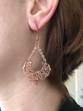 Load image into Gallery viewer, Copper Chandelier Earrings