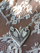 Load image into Gallery viewer, Silverware Heart Necklace - Old Colony Pattern