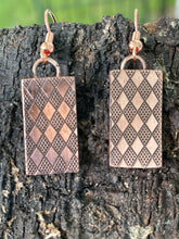 Load image into Gallery viewer, Copper Earrings Harlequin