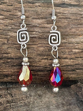 Load image into Gallery viewer, Ruby Teardrop Earrings
