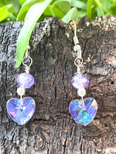 Load image into Gallery viewer, Crystal Heart Earrings