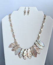 Load image into Gallery viewer, Mother-of-Pearl Necklace and Earrings Set
