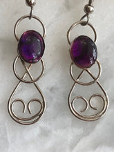 Load image into Gallery viewer, Purple Paua Earrings